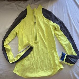 Beautiful bright yellow LuluLemon track jacket